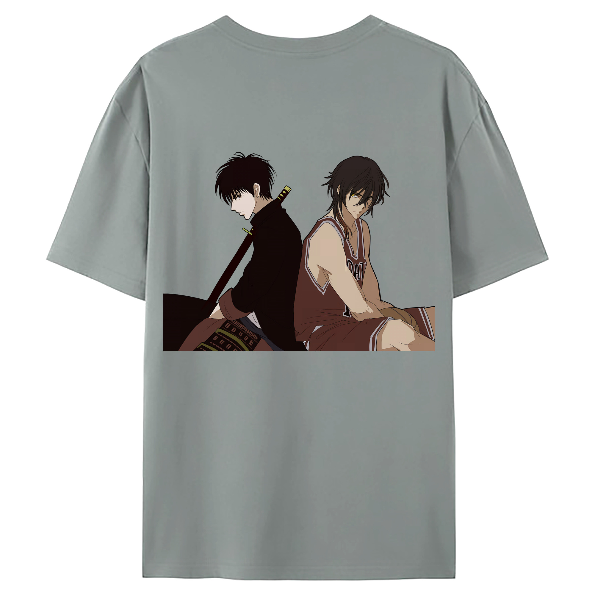 （画像用） SLAM DUNK／スラムダンク 綿100％ メンズ半袖Tシャツ（バックプリント） 通気性